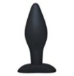 Black Velvet Silicone Butt Plug Large