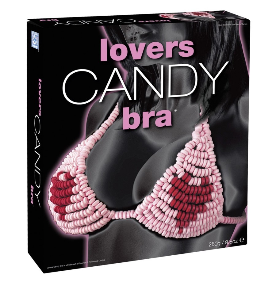 Dolce reggiseno silouette candy bra commestibile con cuore