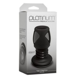 Plug anale platinum the stretch medium black - premium silicone