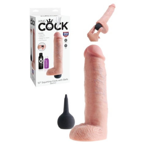 Fallo realistico squirting con testicoli king cock 10 squirting cock w balls