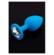 Plug anale fallo in silicone dildo con diamante Jewellery Blu