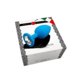 Plug anale fallo in silicone dildo con diamante Jewellery Blu