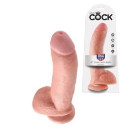 Fallo dildo realistico con ventosa king cock 9 with balls flesh