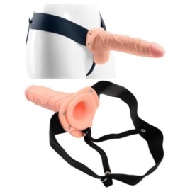 Fallo dildo indossabile strap on cavo Con testicoli Real Rapture 8 Flesh