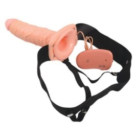 Vibratore Fallo vibrante dildo indossabile strap on cavo Real Rapture 8 Flesh