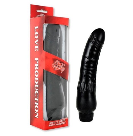 Vibratore Realistico the black dildo fallo vaginale soft love