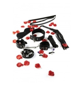 Kit Bondage 8 pz Manette morso collare frusta maschera pinze per capezzoli