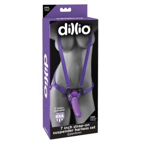 Falo Dildo indossabile vaginale anale  imbragatura strap on dillio harnes purple