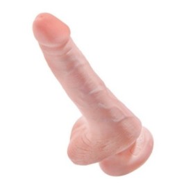 Dildo con ventosa fallo realistico vaginale king cock 6 testicoli