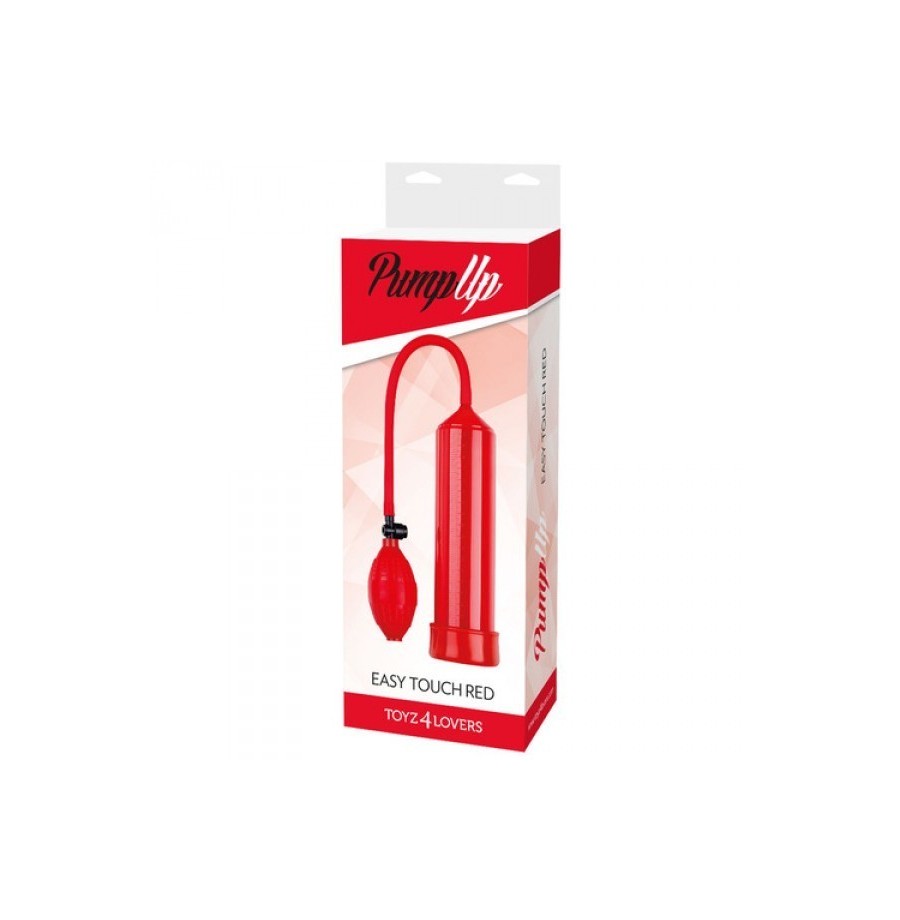 Pompa per allungare il pene sviluppatore pump up easy touch Rosso