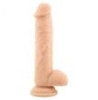 Fallo realistico dildo vaginale con ventosa e testicoli in silicone Brush safe flesh 8