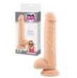 Fallo realistico dildo vaginale con ventosa e testicoli in silicone Brush safe flesh 8