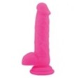 Dildo Fallo realistico Vaginale con testicoli  ventosa in silicone rod Large Pink