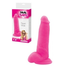 Dildo Fallo realistico Vaginale con testicoli  ventosa in silicone squad Pink 7,5