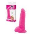 Dildo Fallo realistico Vaginale con testicoli  ventosa in silicone squad Pink 7,5