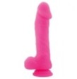 Dildo Fallo realistico Vaginale con testicoli  ventosa in silicone Berry long Pink 9,5