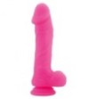 Dildo Fallo realistico Vaginale con testicoli  ventosa in silicone Berry long Pink 9,5