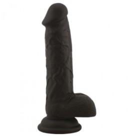 Fallo realistico nero dildo vaginale in silicone con ventosa Rod Large Black