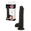 Fallo realistico nero dildo vaginale in silicone con ventosa Brush Black real