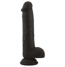 Fallo realistico nero dildo vaginale in silicone con ventosa Brush Black real