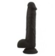 Fallo realistico nero dildo vaginale in silicone con ventosa Brush Black real