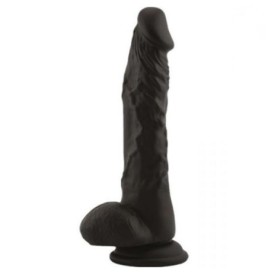 Fallo realistico nero dildo vaginale in silicone con ventosa safe long stocky real Black