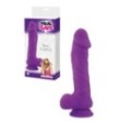 Realistico dildo fallo Vaginale con testicoli ventosa in silicone Berry purple 9