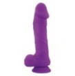 Realistico dildo fallo Vaginale con testicoli ventosa in silicone Berry purple 9