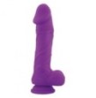 Realistico dildo fallo Vaginale con testicoli ventosa in silicone Berry purple 9