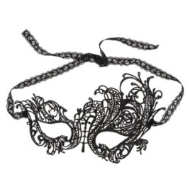 Maschera per notte da donna sexy nera veneziana gothic charm