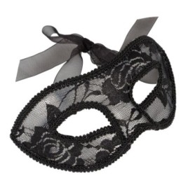 Maschera per notte da donna sexy nera veneziana gothic black