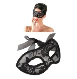 Maschera per notte da donna sexy nera veneziana gothic black