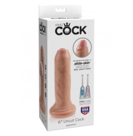 Dildo Fallo realistico vaginale con ventosa king cock uncut cock 6 flesh