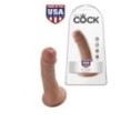 Fallo con ventosa dildo realistico vaginale king cock 6 tan