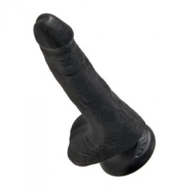 Fallo nero king cock dildo realistico vaginale con testicoli 6 cock