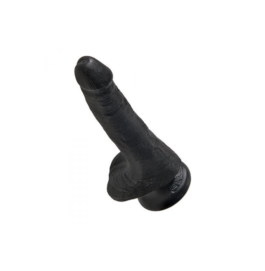 Fallo nero king cock dildo realistico vaginale con testicoli 6 cock