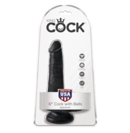 Fallo nero king cock dildo realistico vaginale con testicoli 6 cock