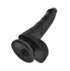 Fallo nero king cock dildo realistico vaginale con testicoli 6 cock