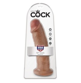 Fallo dildo realistico pene finto vaginale con ventosa king cock 10 tan