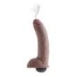 Fallo realiistico vaginale squirting dildo king cock 9 con testicoli marrone