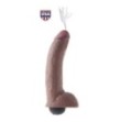 Fallo realiistico vaginale squirting dildo king cock 9 con testicoli marrone