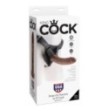 Fallo realistico indossabile strap on dildo vaginale anale king cock herness 8 brown