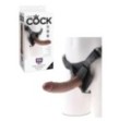 Fallo realistico indossabile strap on dildo vaginale anale king cock herness 8 brown