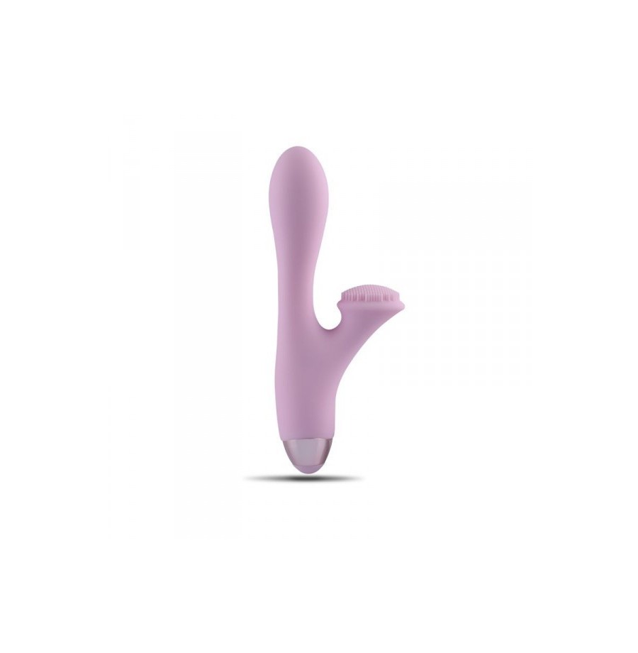 Vibratore in silicone vaginale doppio con stimolatore clitoride design dildo vibrante