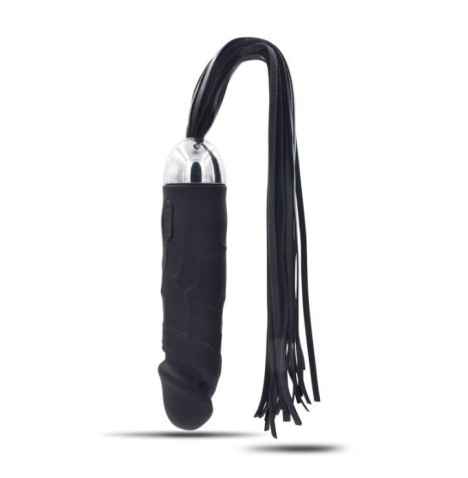 vibratore realistico Fallo anale vaginale vibrante dildo realistico in silicone con frusta bondage fetish nera