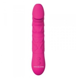 Vibratore in silicone realistico vaginale fallo dildo vibrante ricaricabile impermeabile rosa