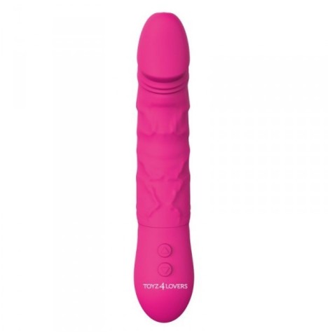 Vibratore in silicone realistico vaginale fallo dildo vibrante ricaricabile impermeabile rosa