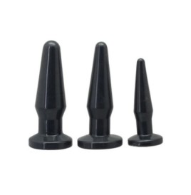 Kit fallo anale sex toys black mini medium maxi dildo nero plug anale sex toys