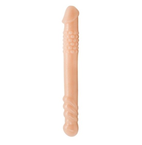 Fallo doppio dildo vaginale anale realistico sex toy per uomo e donna color carne