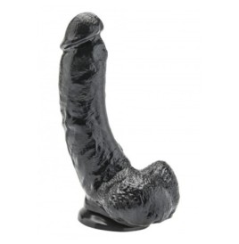 Fallo realistico nero con ventosa dildo black morbido sex toys big 23 cm get real